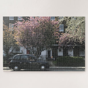 Black Cab Cherry Blossom Pentonville Road Londen Legpuzzel