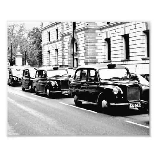Black Cabs London Foto Afdruk (Voorkant)