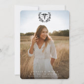 Black Caduceus RN Registered Nurse Afstuderen Aankondiging (Voorkant)