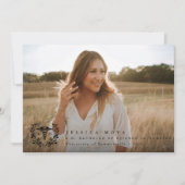 Black Caduceus RN Registered Nurse Afstuderen Aankondiging (Voorkant)