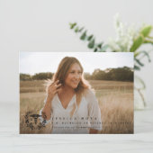 Black Caduceus RN Registered Nurse Afstuderen Aankondiging (Staand voorkant)