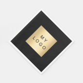 Black cafe bar business logo luncheon servet (Hoek)