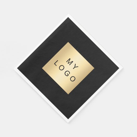 Black cafe bar business logo luncheon servet (Hoek)