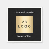 Black cafe bar business logo slogan quote servet (Voorkant)