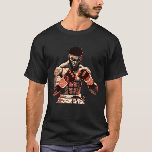 Black Cage Fighter Unleash your Beast with MMA T-shirt (Voorkant)