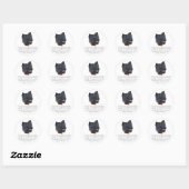 Black Cairn Terrier Keepomwille - Vrouw Ronde Sticker (Vel)