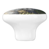 Black Cairn Terrier Keramische Knop (Zijkant)