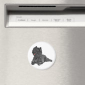 Black Cairn Terrier Magneet (Insitu (Vaatwasser))