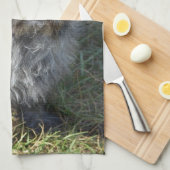 Black Cairn Terrier Theedoek (Quarter Fold)