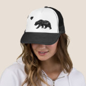 Black California Love Trucker Hat Pet (In situ)