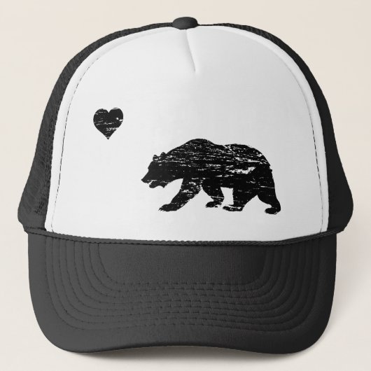 Black California Love Trucker Hat Pet (Voorkant)