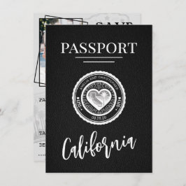 Black California Passport Bewaar de datum Save The Date