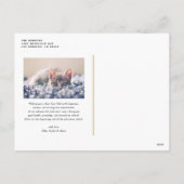 Black Calligraphy and Wreath New Year Photo Feestdagenkaart (Achterkant)