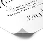 Black Calligraphy Pacifier Hunt Baby shower Game Poster (Hoek)