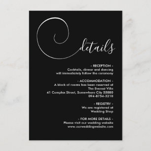 Black Calligraphy Script Enclosure Kaart