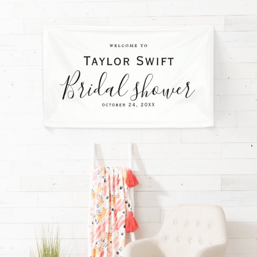 Black Calligraphy Vrijgezellenfeest Banner (Insitu)