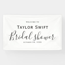 Black Calligraphy Vrijgezellenfeest Banner