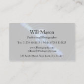 Black Camera Lens Fotograaf Visitekaartje (Achterkant)