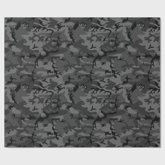 Black Camo Cadeaupapier (Vlak)