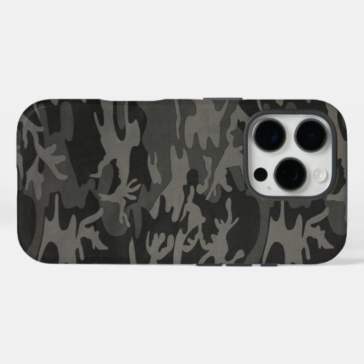 Black Camo Case-Mate iPhone Case (Achterkant (horizontaal))
