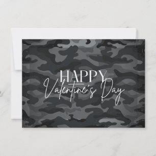Black Camo Happy Valentijnsdag Kaart
