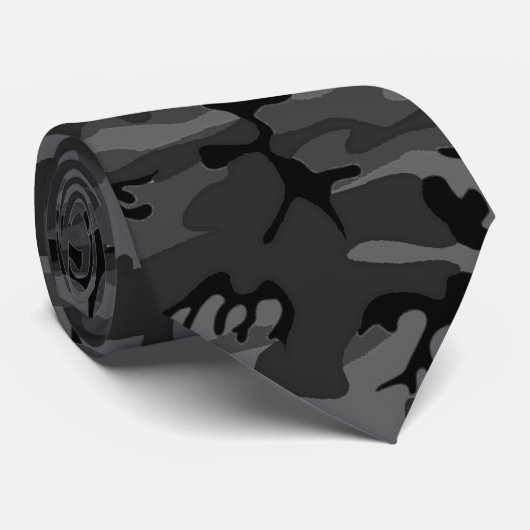 Black Camo Stropdas (Opgerold)