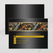 Black Camo Wedding RSVP Kaartje (Voorkant / Achterkant)