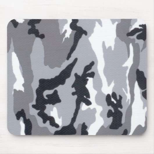 Black Camoflauge Mousepad Muismat (Voorkant)
