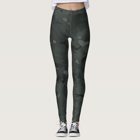 Black Camouflage I Leggings (Voorkant)