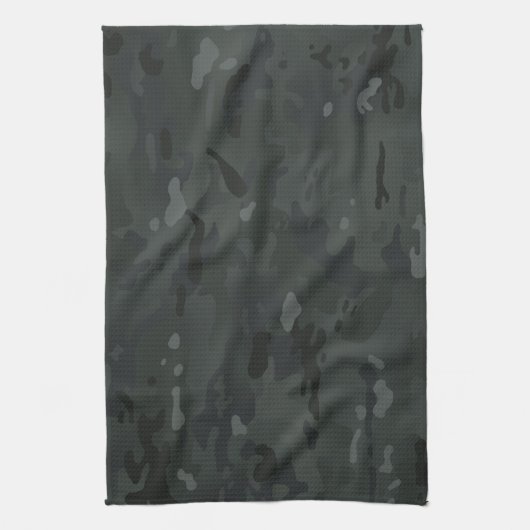 Black Camouflage I Theedoek (Verticaal)