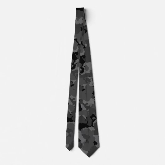 Black Camouflage Necktie Stropdas (Achterkant)