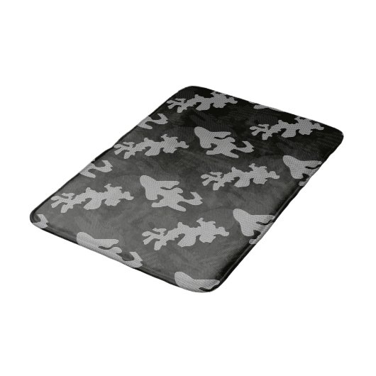 Black Camouflage Pattern Badmat (Gekanteld)