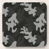 Black Camouflage Pattern Bier Onderzetter (Voorkant)