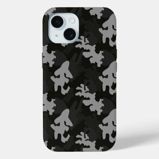 Black Camouflage Pattern Case-Mate iPhone Case (Achterkant)