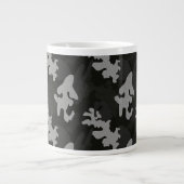 Black Camouflage Pattern Grote Koffiekop (Voorkant)