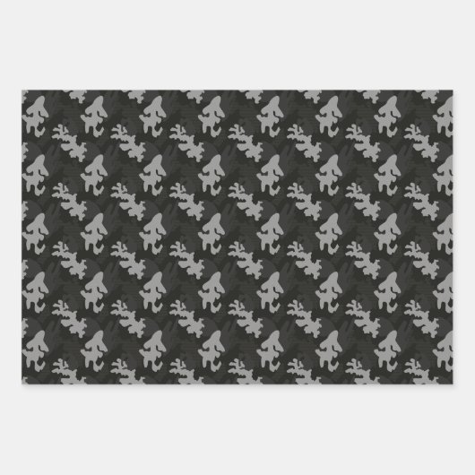 Black Camouflage Pattern Inpakpapier Vel (Voorkant 2)