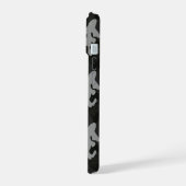 Black Camouflage Pattern iPhone 15 Case (Linkerkant)