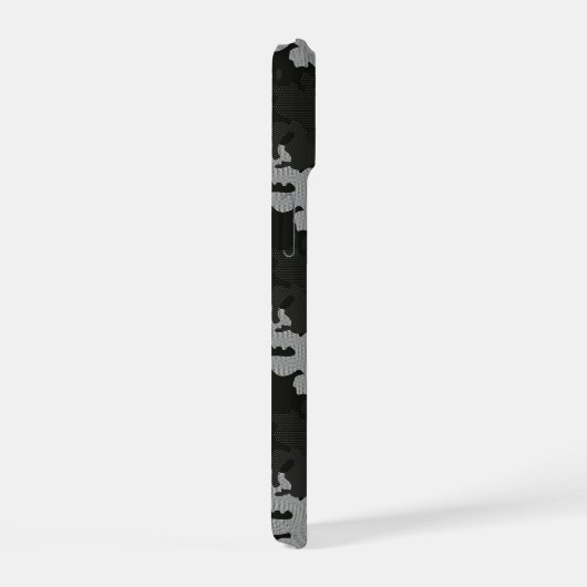 Black Camouflage Pattern iPhone 15 Case (Rechterkant)