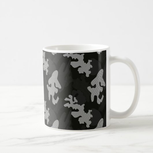 Black Camouflage Pattern Koffiemok (Rechts)