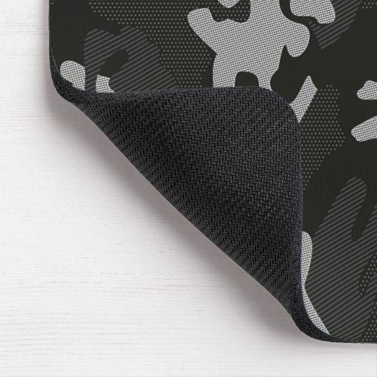 Black Camouflage Pattern Muismat (Hoek)
