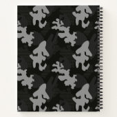 Black Camouflage Pattern Notitieboek (Achterkant)