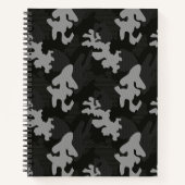 Black Camouflage Pattern Notitieboek (Voorkant)