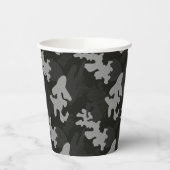 Black Camouflage Pattern Papieren Bekers (Links)