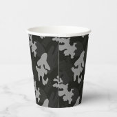 Black Camouflage Pattern Papieren Bekers (Rechts)