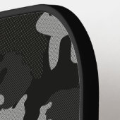 Black Camouflage Pattern Pickleball Paddle (Links Detail)