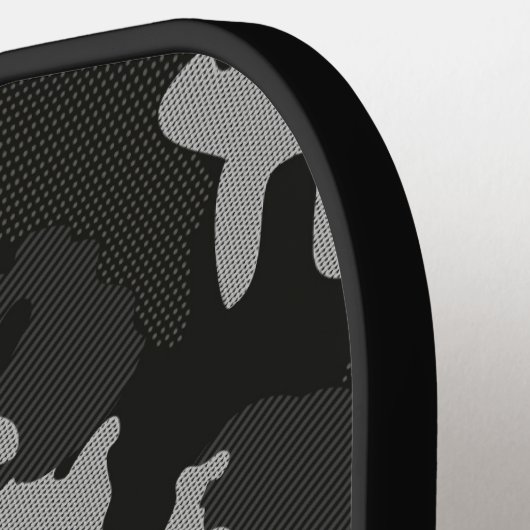 Black Camouflage Pattern Pickleball Paddle (Links Detail)
