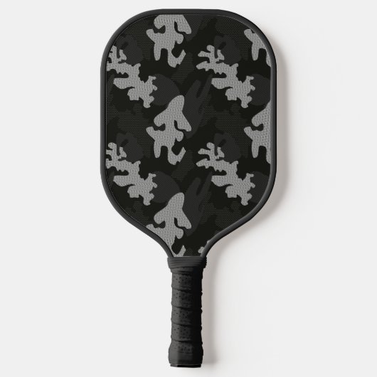 Black Camouflage Pattern Pickleball Paddle (Achterkant)