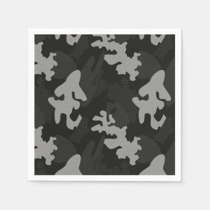 Black Camouflage Pattern Servet