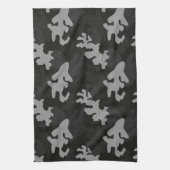 Black Camouflage Pattern Theedoek (Verticaal)