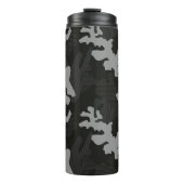 Black Camouflage Pattern Thermosbeker (Voorkant)
